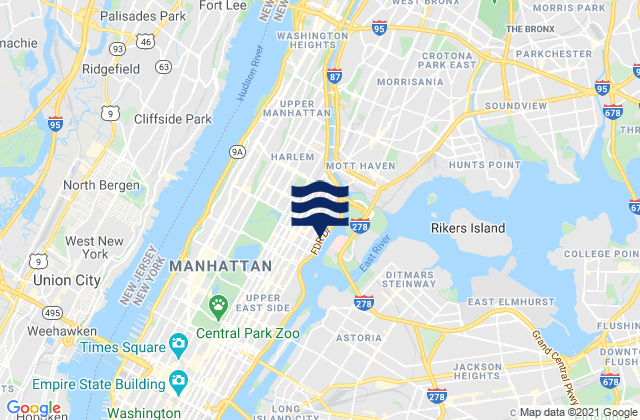 Mapa de mareas 120th Street, United States
