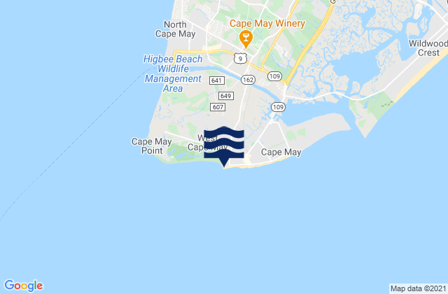 Mapa de mareas 2nd Beach, United States