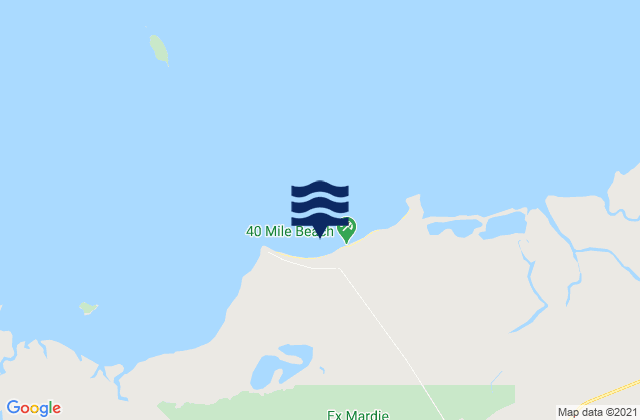 Mapa de mareas 40 Mile Beach, Australia