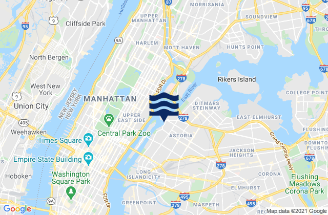 Mapa de mareas 48th Street, United States