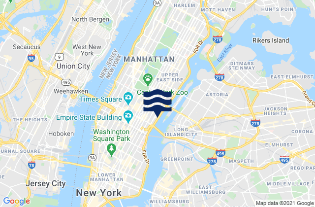 Mapa de mareas 7th Avenue, United States