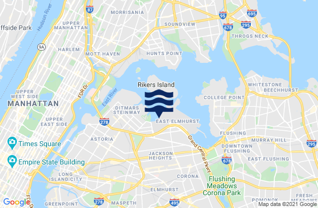 Mapa de mareas 92nd Street, United States