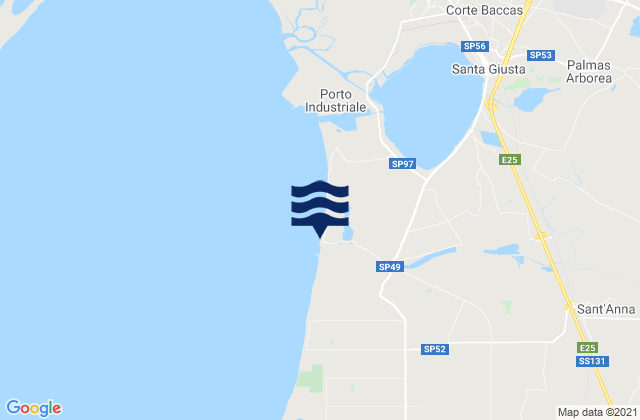 Mapa de mareas Abarossa Dog Beach, Italy