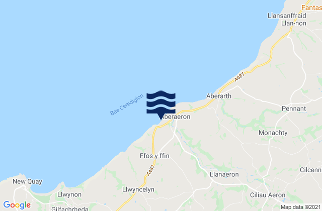 Mapa de mareas Aberaeron South Beach, United Kingdom