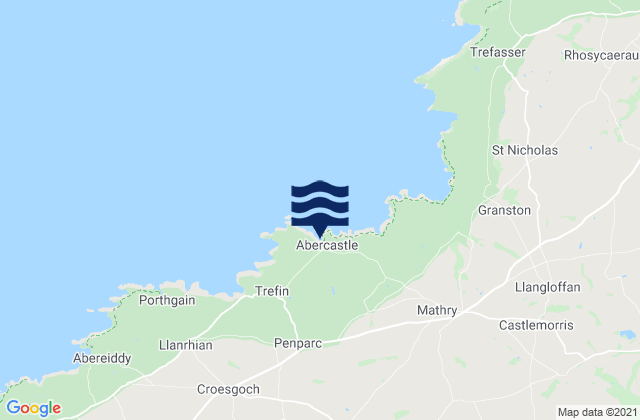 Mapa de mareas Abercastle Beach, United Kingdom