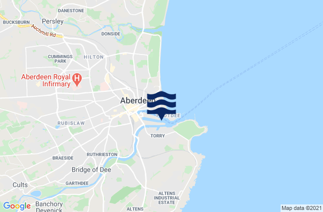 Mapa de mareas Aberdeen, United Kingdom