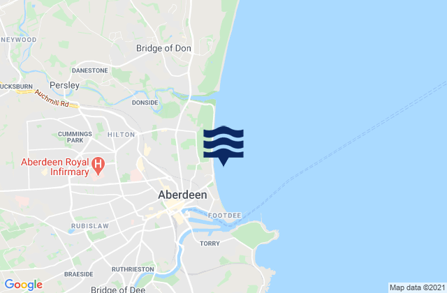 Mapa de mareas Aberdeen Beach, United Kingdom