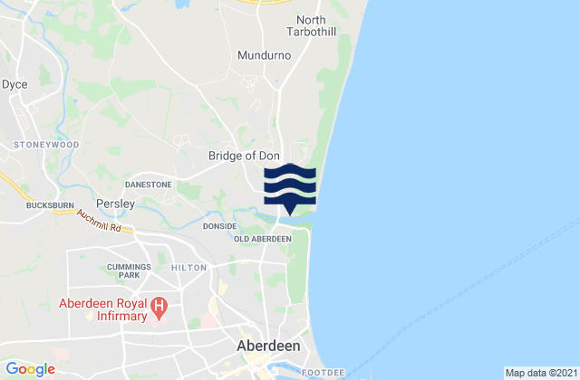 Mapa de mareas Aberdeen City, United Kingdom
