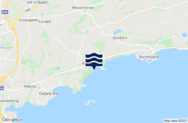 Mapa de mareas Aberdour, United Kingdom