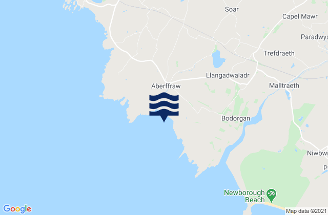 Mapa de mareas Aberffraw Bay, United Kingdom