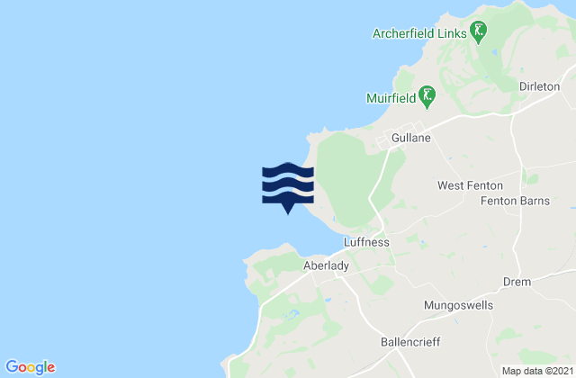 Mapa de mareas Aberlady Bay, United Kingdom