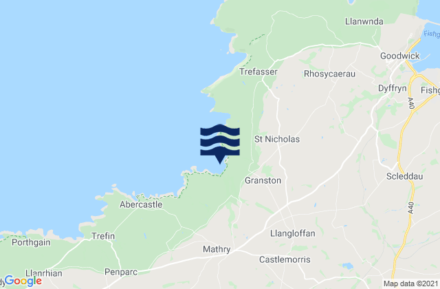 Mapa de mareas Abermawr Bay Beach, United Kingdom