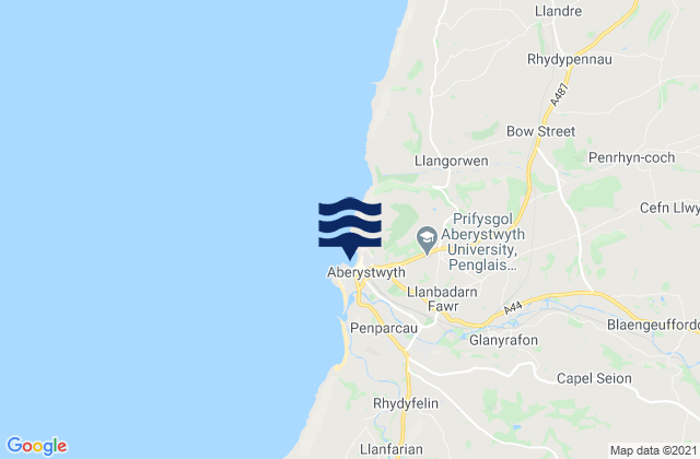 Mapa de mareas Aberystwyth - North Beach, United Kingdom