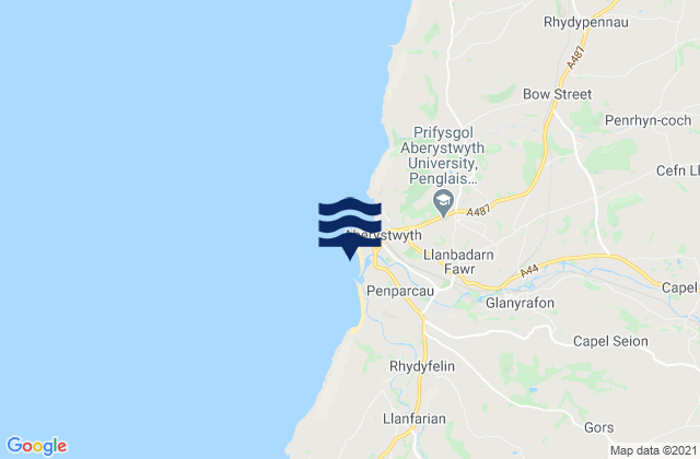 Mapa de mareas Aberystwyth - South Beach, United Kingdom