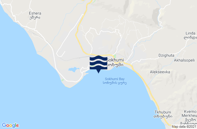 Mapa de mareas Abkhazia, Georgia