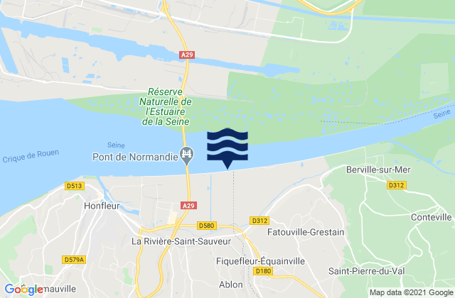 Mapa de mareas Ablon, France