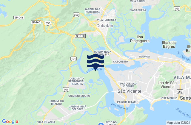 Mapa de mareas Abras, Brazil
