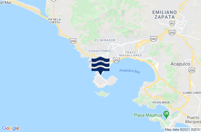 Mapa de mareas Acapulco, Mexico