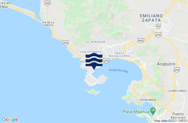 Mapa de mareas Acapulco de Juárez, Mexico