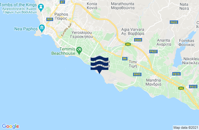 Mapa de mareas Achéleia, Cyprus