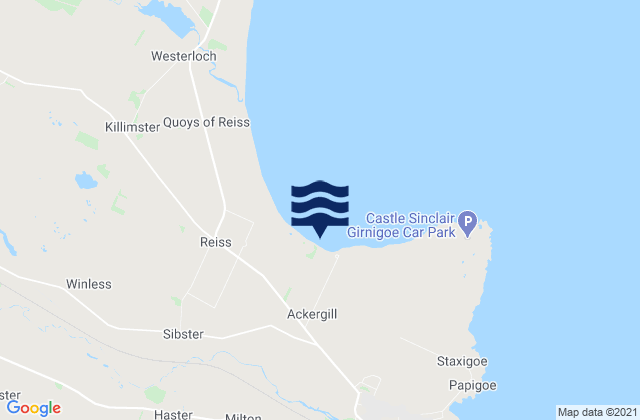 Mapa de mareas Ackergill, United Kingdom