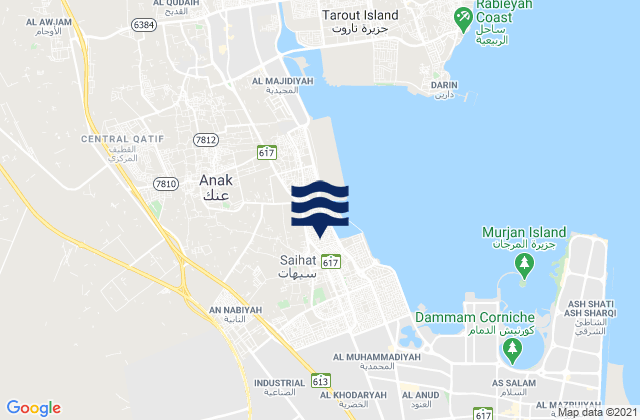 Mapa de mareas Ad Dammām, Saudi Arabia