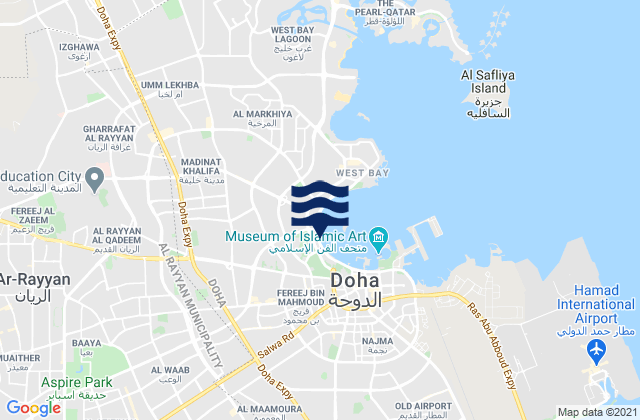 Mapa de mareas Ad Dawhah, Saudi Arabia