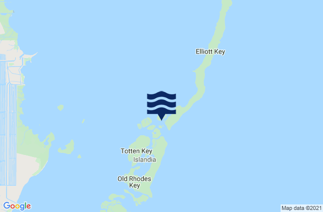 Mapa de mareas Adams Key (South End Biscayne Bay), United States
