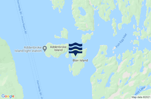 Mapa de mareas Addenbroke Island, Canada