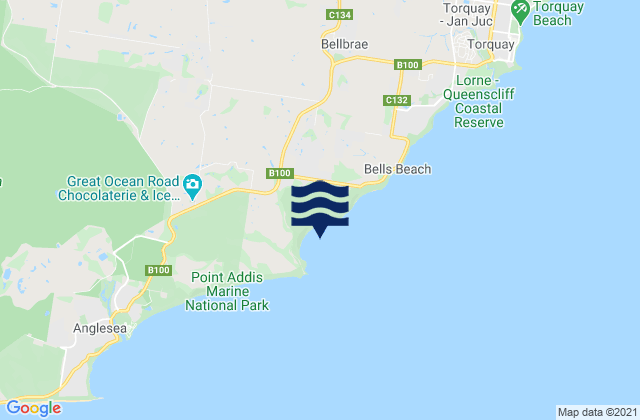 Mapa de mareas Addiscot Beach, Australia