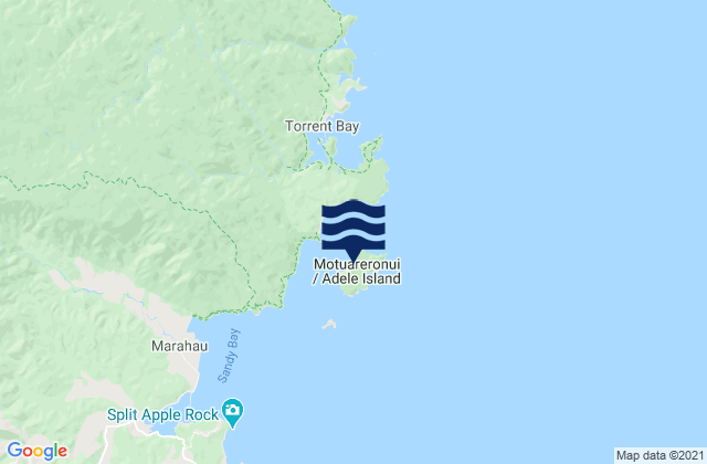 Mapa de mareas Adele Island Abel Tasman, New Zealand