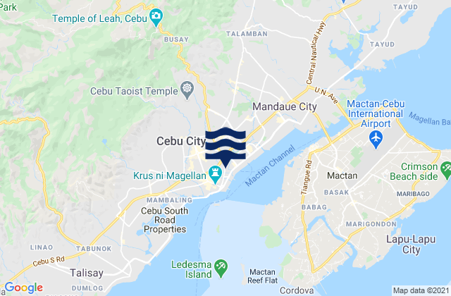 Mapa de mareas Adlaon, Philippines
