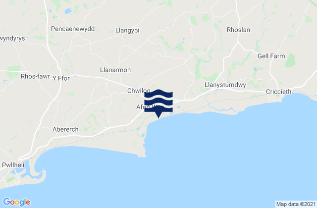 Mapa de mareas Afon Wen Beach, United Kingdom