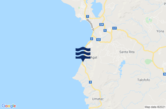 Mapa de mareas Agat Municipality, Guam