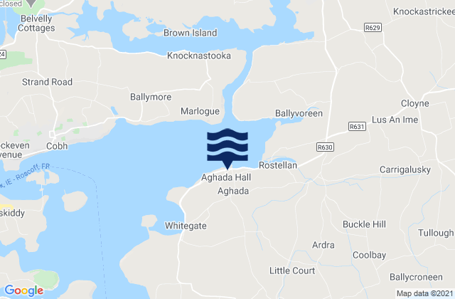 Mapa de mareas Aghada, Ireland