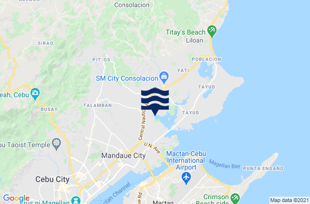 Mapa de mareas Agsungot, Philippines