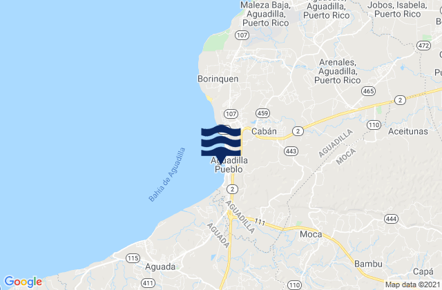 Mapa de mareas Aguadilla, Puerto Rico