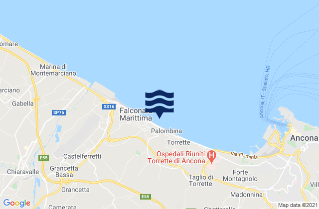 Mapa de mareas Agugliano, Italy