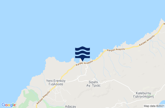 Mapa de mareas Agía Triás, Cyprus