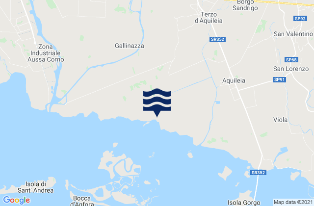 Mapa de mareas Aiello del Friuli, Italy