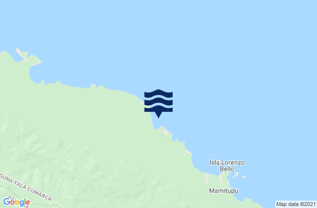 Mapa de mareas Ailigandí, Panama