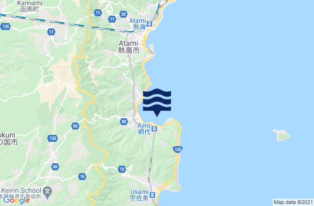 Mapa de mareas Ajiro Ko, Japan
