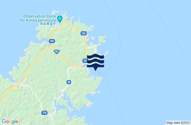 Mapa de mareas Ajiro Nishitomari Wan, Japan