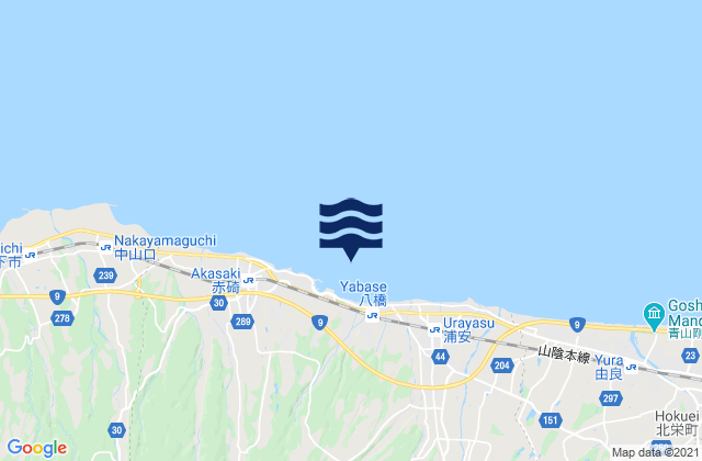 Mapa de mareas Akasaki, Japan