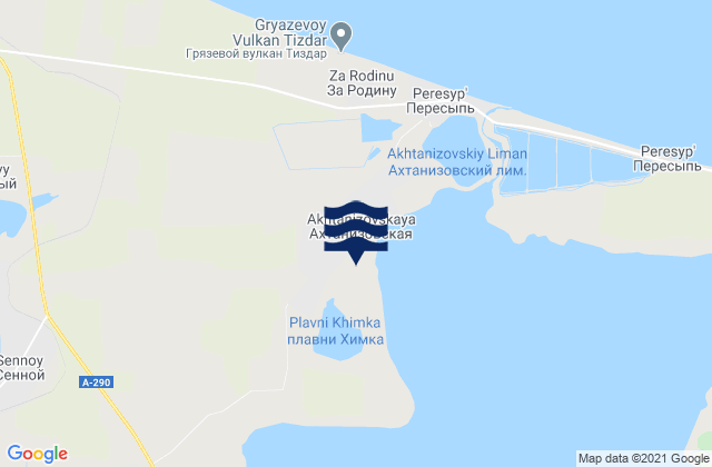 Mapa de mareas Akhtanizovskaya, Russia