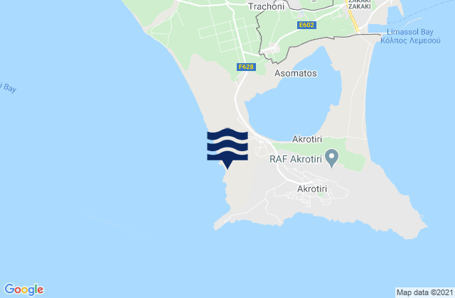 Mapa de mareas Akrotíri, Cyprus