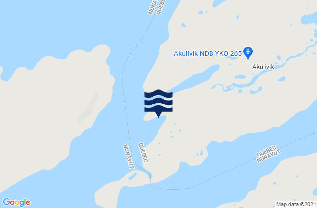 Mapa de mareas Akulivik (Hudson Bay), Canada