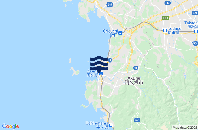 Mapa de mareas Akune, Japan