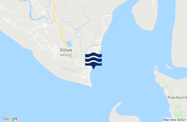 Mapa de mareas Akyab, Myanmar