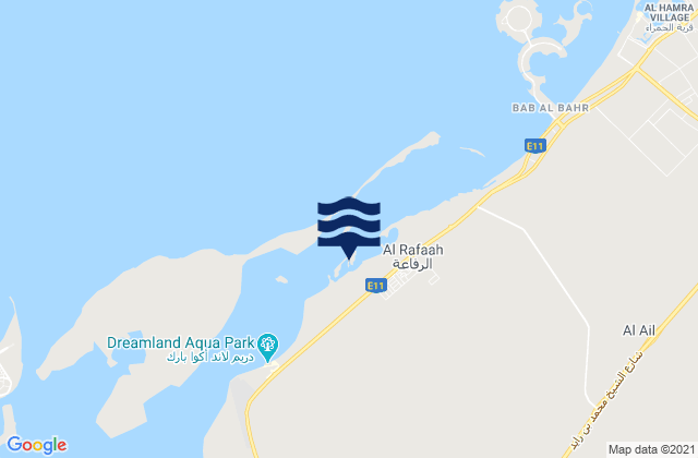 Mapa de mareas Al Binaydar, United Arab Emirates